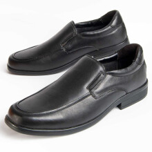 (Noir, 45) Mocassins En Cuir Pour Hommes. Purapiel Confore8 98992