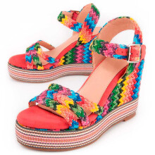 (MEHRFARBIG, 40) Damen-keilsandalen. Montevita Salia8 102978