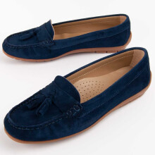 (Blau, 40) Lederslipper Für Damen. Purapiel Meilis3 103041