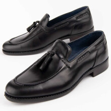 (Black, 43) Mocasín De Piel Para Hombre. Purapiel Moretto3 102781 - Talla - 39