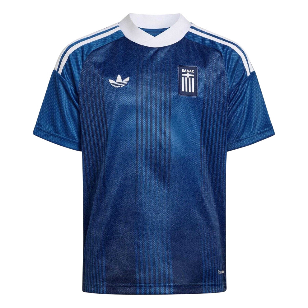 Adidas (13 Years, Blue/White) Childrens/Kids Greece World Cup 2026 Football Jersey