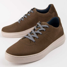(Vert, 39) Baskets En Cuir Pour Hommes. Purapiel Novas 102775