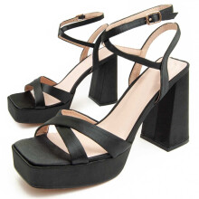 (Schwarz, 38) Damen-sandalen Mit Absatz. Montevita Festsand11 91778