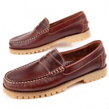 (Brown, 43) Nautical Leather For Men. Nautif Propeller 104921