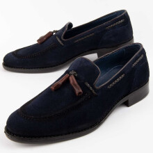 (Blauw, 45) Leren Herenloafers. Purapiel Moretto2 102779