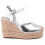 (Argento, 38) Espadrillas Con Zeppa Da Donna Montevita Balenci 102927 2