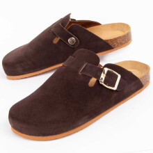 (Braun, 37) Bequeme Lederclogs Für Damen. Purapiel Texan 102529