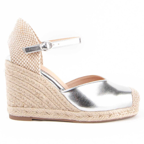 (Argento, 40) Espadrillas Con Zeppa Da Donna Montevita Balenci4 102906 1