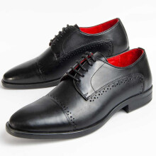 (Schwarz, 40) Klassischer Lederschuh Für Herren. Purapiel Imperi7 99015