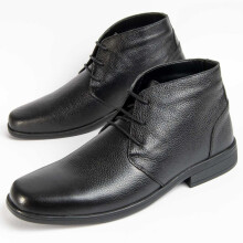 (Noir, 44) Botte En Cuir Pour Hommes. Purapiel Botiel6 98995