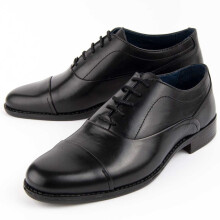 (Schwarz, 39) Herren-lederschuh. Purapiel Dario2 102755