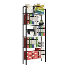 (Matt, Wood & Metal) Metal Stand Shelf Books Flakos 5x