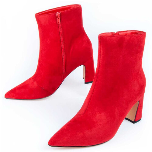 (Rot, 36) Damen-ankle-boots Mit Absatz. Montevita Botirey5 100910