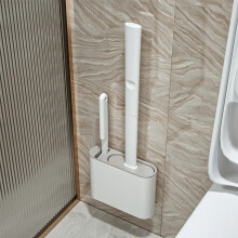 Silicone Toilet Brush Cleaning Brush Flat Head Flexible Wall Mounted