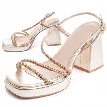 (Golden, 39) Damen-sandalen Mit Absatz. Montevita Festsand5 88521