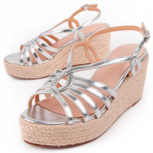 (SILBER, 37) Damen-keilsandalen. Montevita Salia6 102973