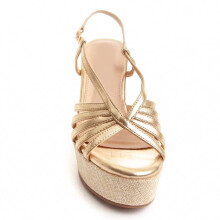 (Golden, 39) Espadrille-keilsandale Für Damen. Montevita Wesparto5 88501