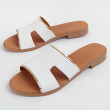 (Weiß, 37) Ledersandale Für Damen. Purapiel Hacca 102707