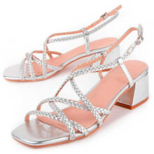 (Silber, 37) Damen-sandalen Mit Absatz. Montevita Trea2 102937