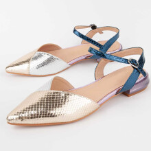 (Golden, 37) LÃssige Damen-ballerinas. Montevita Baleri9 103001