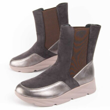 (Grau, 39) Damen-keilstiefeletten. Montevita Calig2 100960