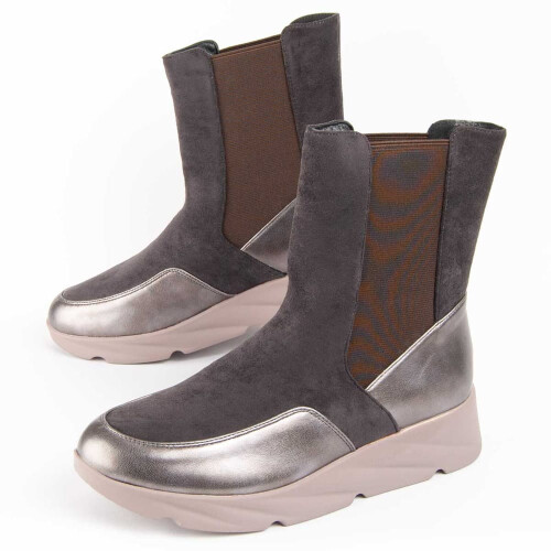 (Grau, 36) Damen-keilstiefeletten. Montevita Calig2 100960