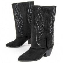 (Schwarz, 36) Damenstiefel Mit Absatz. Montevita Faldde2 100930