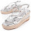 (SILBER, 36) Damen-keilsandalen. Montevita Salia5 102971 1