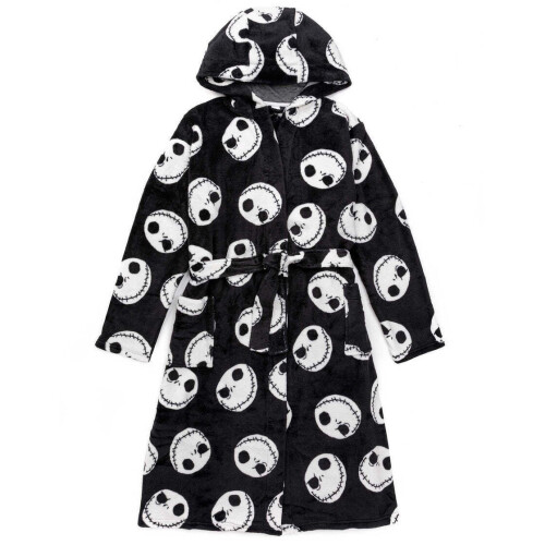(S, Black/White) Nightmare Before Christmas Womens/Ladies Dressing Gown