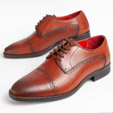 (Braun, 44) Klassischer Lederschuh Für Herren. Purapiel Imperi8 99017