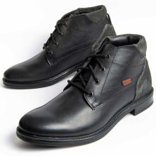 (Noir, 43) Botte En Cuir Pour Hommes. Purapiel Botiel8 99003