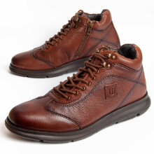 (Brown, 44) Botte En Cuir Pour Hommes. Purapiel Botiel5 98991