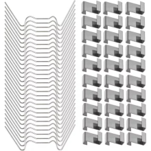 100Pcs Greenhouse Window Clips for Glass Pane Fixing W & Z Clips Stainless Steel