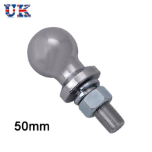 Tow Ball 50MM with 19MM Threaded Hitch Pin - 2" 3/4" Short Trailer Coupling ATV