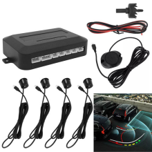 4Pcs Universal Car Parking Sensors Reverse Rear Buzzer Flush Alarm Set Black UK