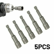 5Pcs 8mm Magnetic Tech Screw Driver Tek Bit Drill Nut Setter Roofing Cladding UK