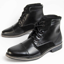 (Noir, 40) Botte En Cuir Pour Hommes. Purapiel Botiel3 98975