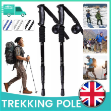 2Pcs 3-Section Telescopic Anti-shock Trekking Walking Poles Hiking Sticks Tools