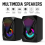 Surround Sound System LED PC Speakers Gaming Bass Desktop Computer USB Wired UK 1
