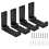 4x Square Head Wall Mount Single Home Storage Kitchen Bedroom Folding Hooks Tool 1