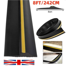 8ft Universal Seal Garage Door Floor Threshold Black Rubber Safety Strip 8cm UK