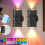 2PCS USB Rechargeable RGB LED Night Light Motion Sensor Wall Lamp Magnetic Light 1