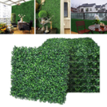 6Pcs Artificial Greenery Wall Hedge Grass Fence Plant Fake Mat Foliage Panel UK
