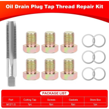 7PCS M13 X 1.5mm Oil Pan Drain Plug Thread Repair Tool Kit