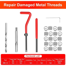25PCS M6 X 1.0 Thread Repair Tool Kit Helicoil Wire Inserts Set