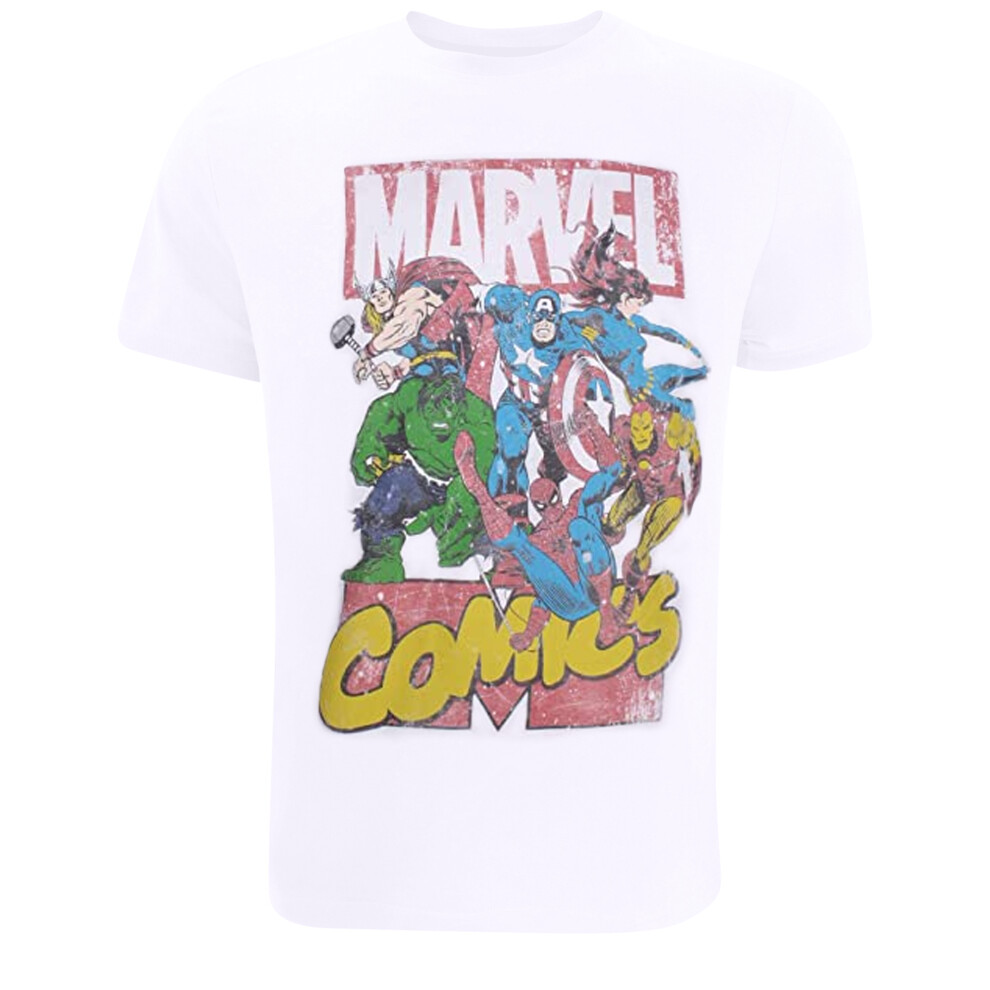 Marvel (Xl, White) Mens Call Out T-Shirt