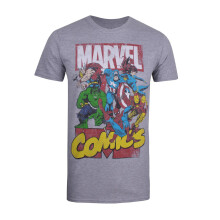 (XL, Sports Grey) Marvel Mens Call Out T-Shirt