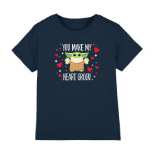 (7-8 Years, Navy) Star Wars Childrens/Kids You Make My Heart Grogu T-Shirt