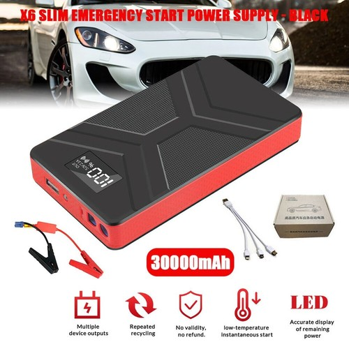 Car Jump Starter 30000mAh With LED Flashlight Function Portable Power Bank