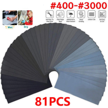 81Pcs Assorted Sanding Wet and Dry Waterproof Sandpaper Sander Paper Set UK